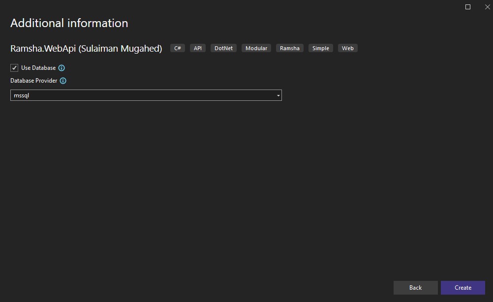 Configure Ramsha Options